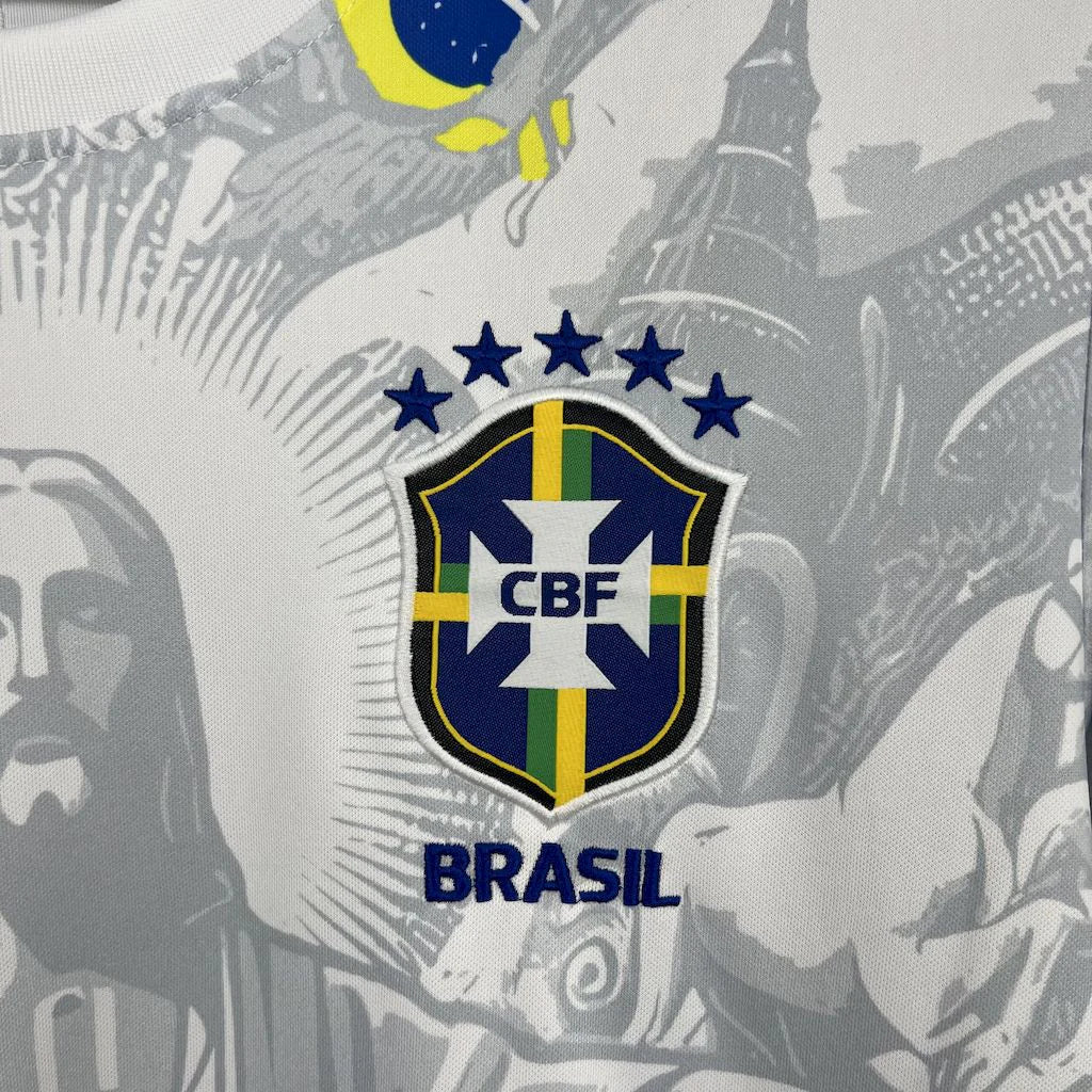 Brasilien „Jesus“ weißes Limited Trikot