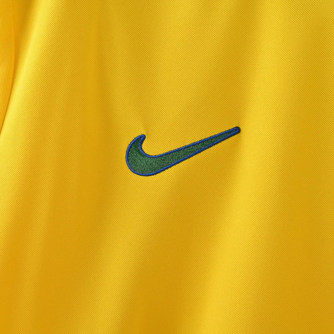 1998 Retro Brasil Heimtrikot Langarm