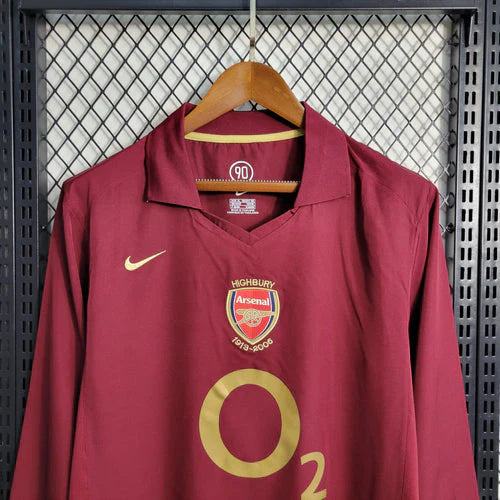 Arsenal Retro 2005-2006 Heimtrikot Langarm