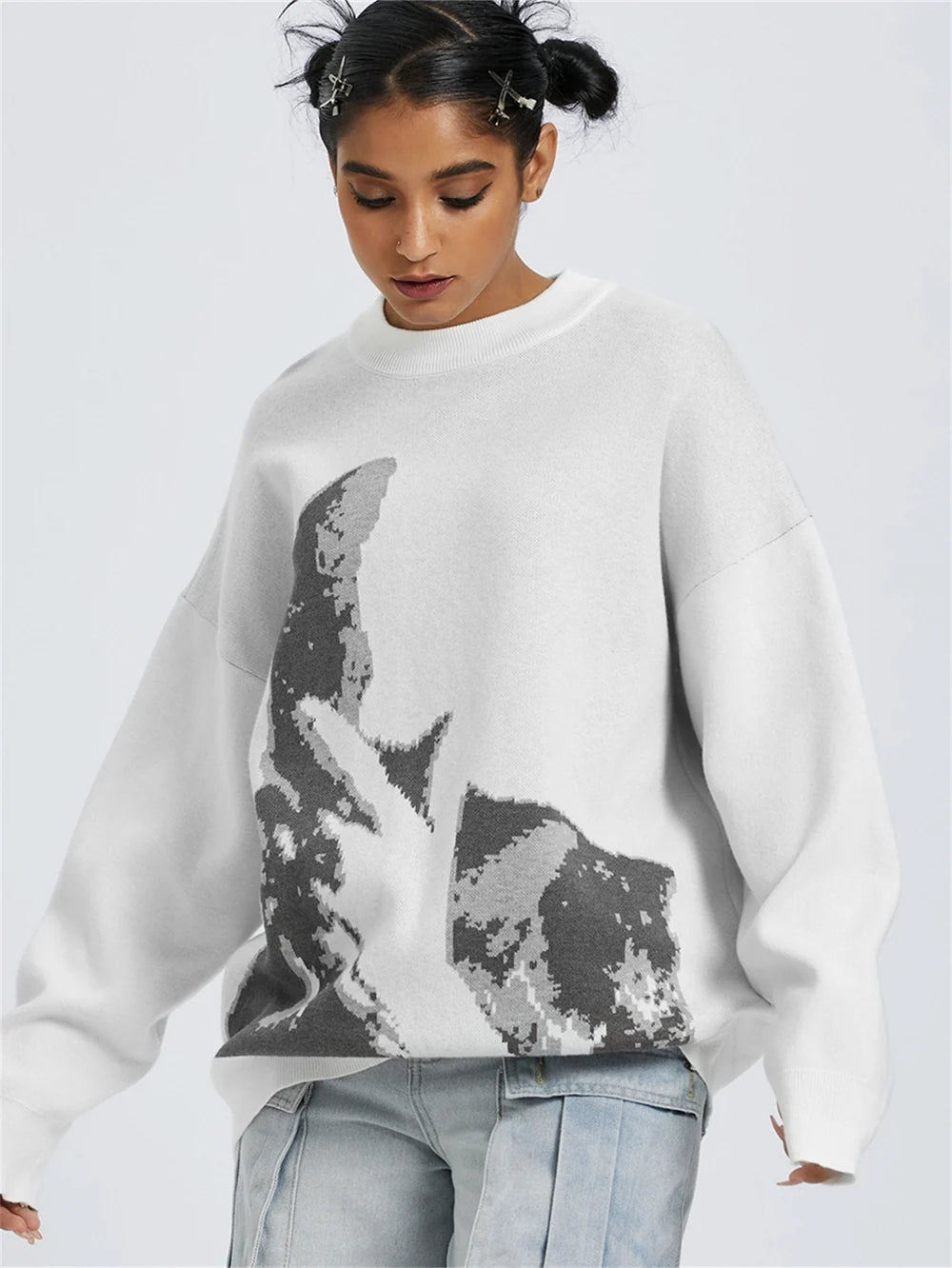 Hidden Face Knit Sweater