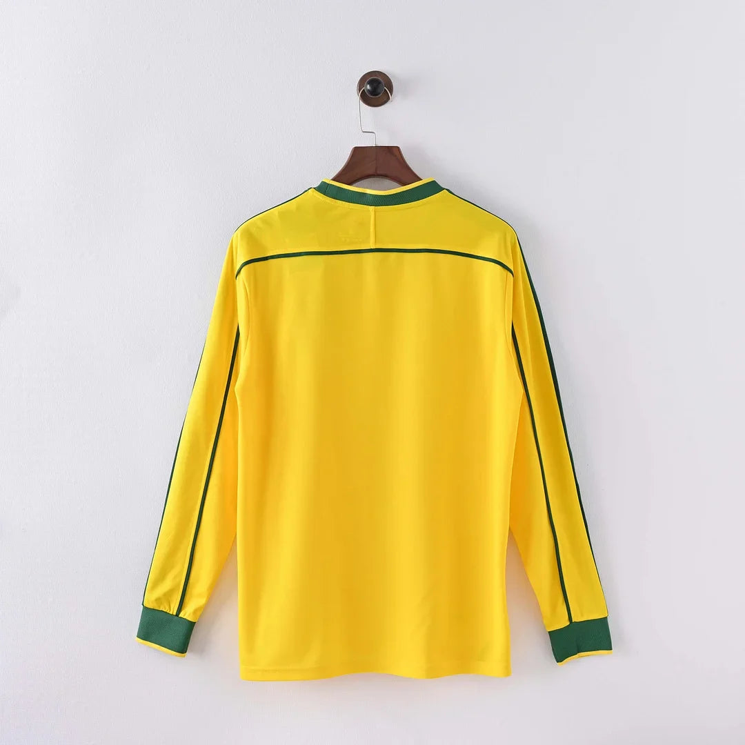 1998 Retro Brasil Heimtrikot Langarm