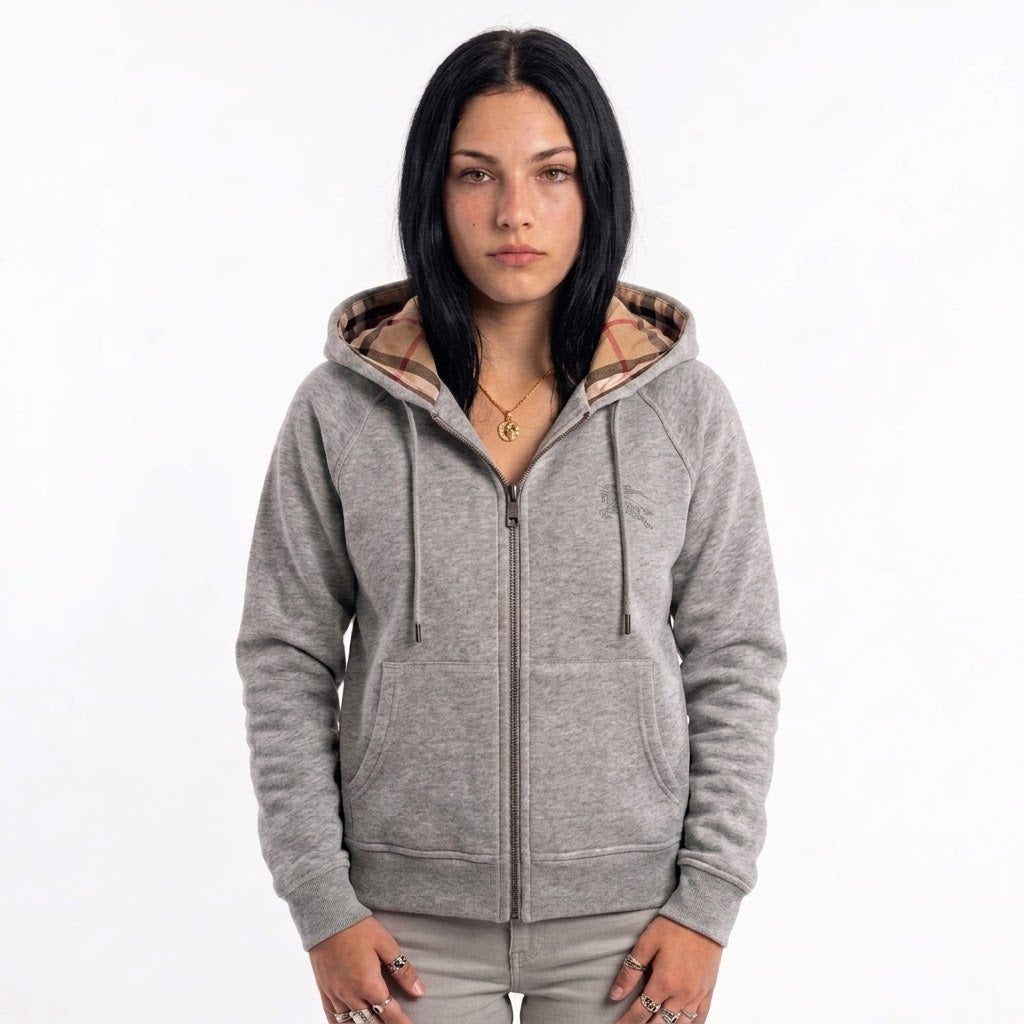 Checked BB Zip Hoodie