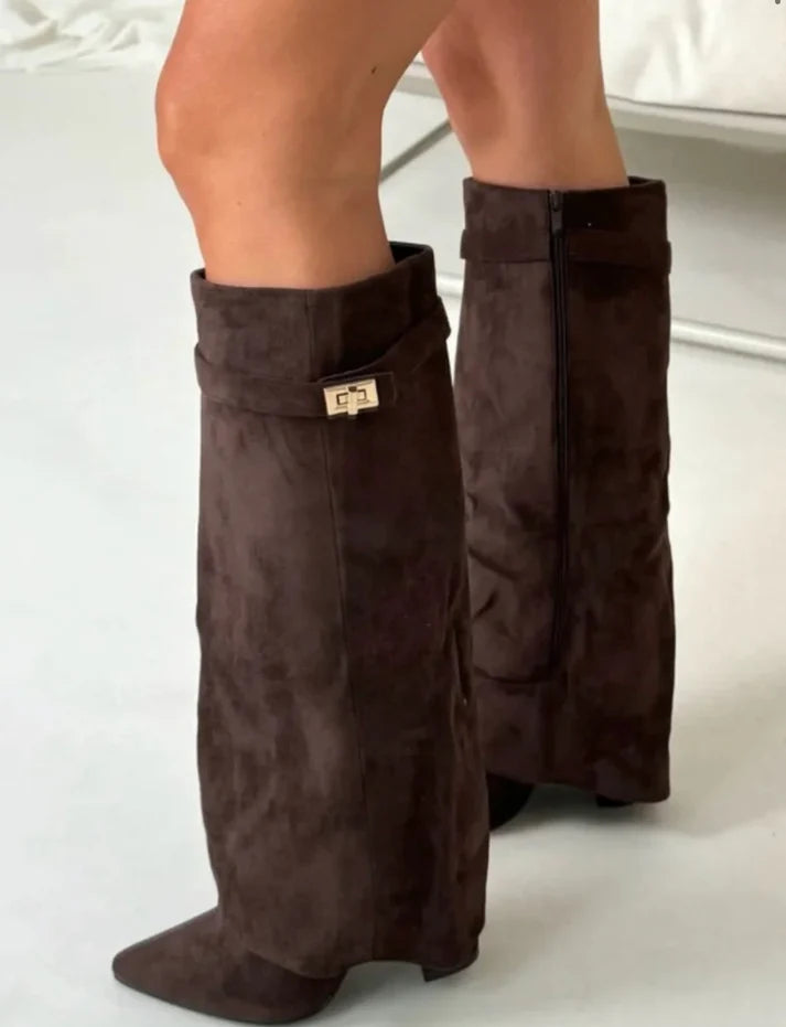 NordVintage Suede Beige Boots