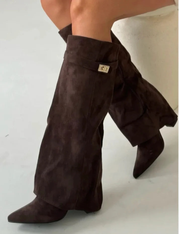 NordVintage Suede Beige Boots