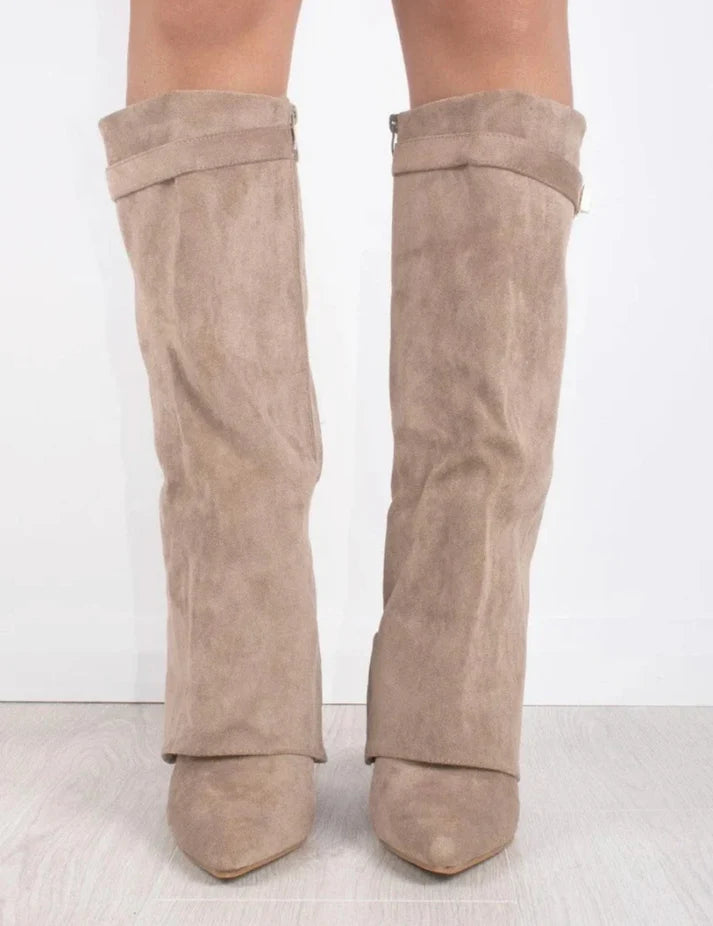 NordVintage Suede Beige Boots
