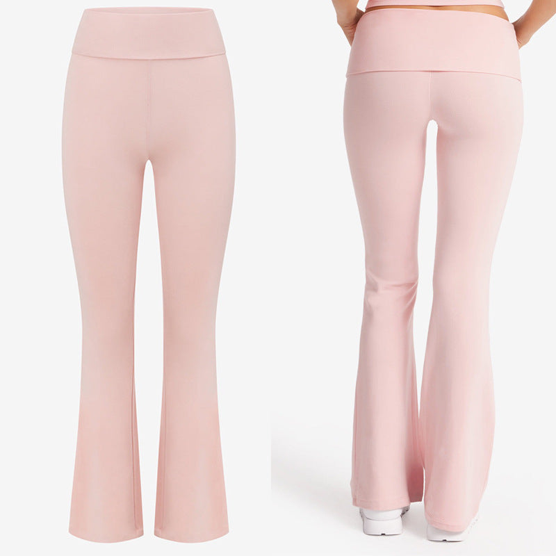 Low-Rise Turn-Up Flared Jeans Jogger