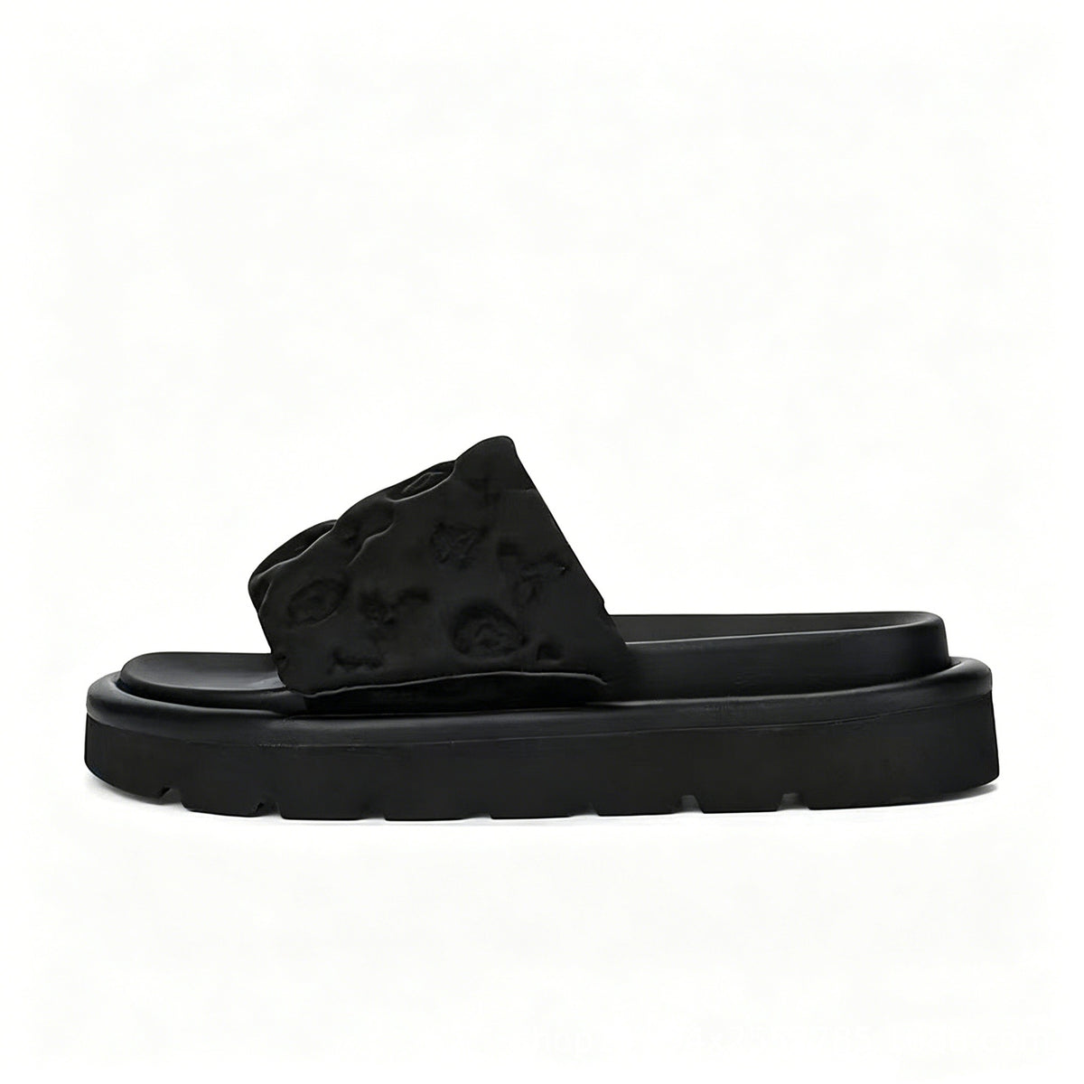 LV PILLOW SLIDES BLACK