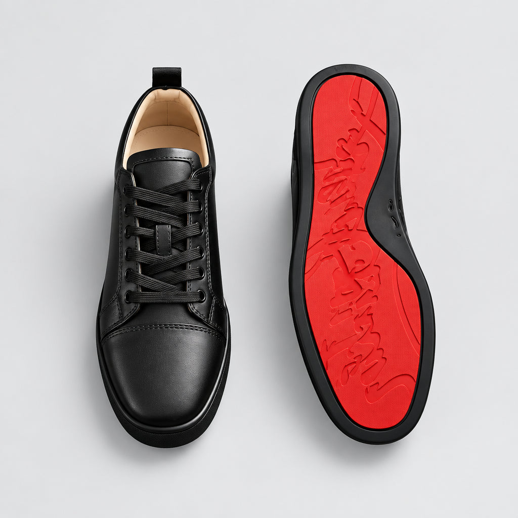 red sole casual shoes