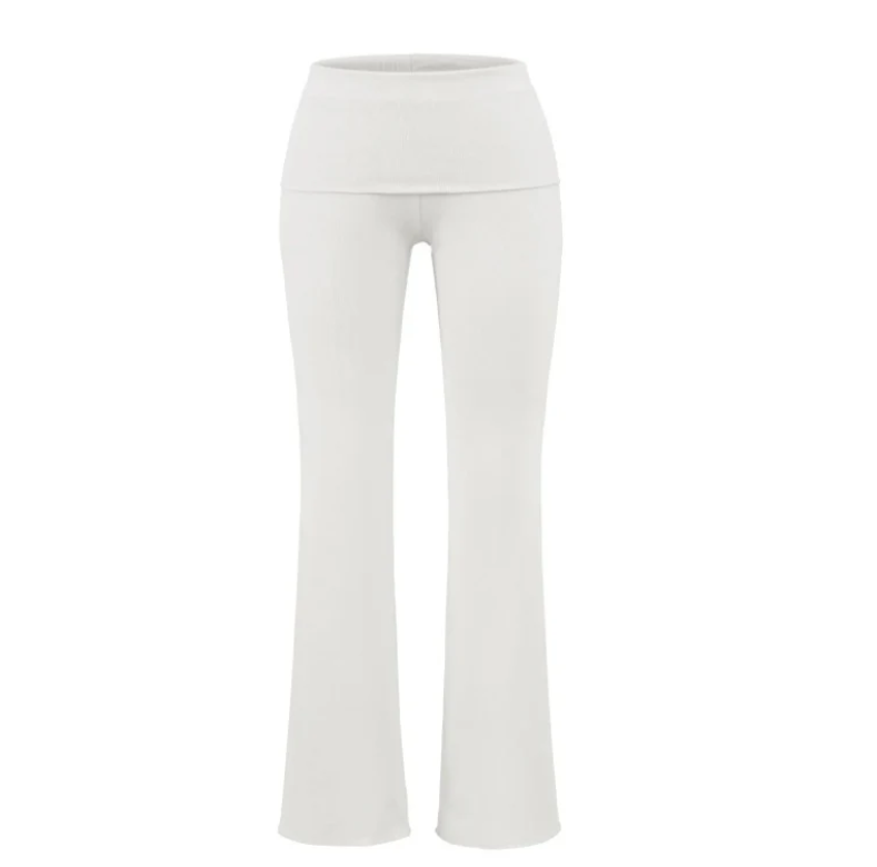 Low-Rise Turn-Up Flared Jeans Jogger