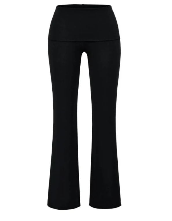 Low-Rise Turn-Up Flared Jeans Jogger
