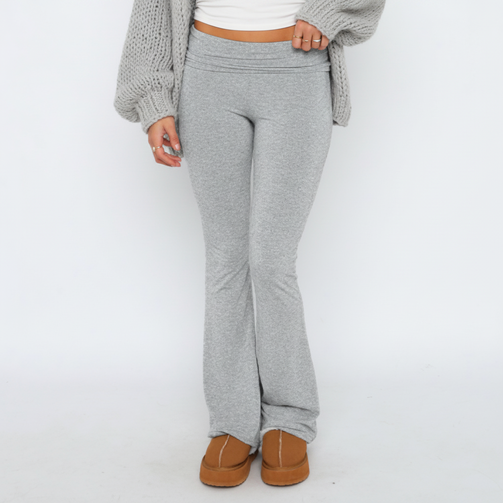 Low-Rise Turn-Up Flared Jeans Jogger