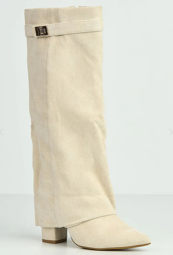 NordVintage Suede Beige Boots