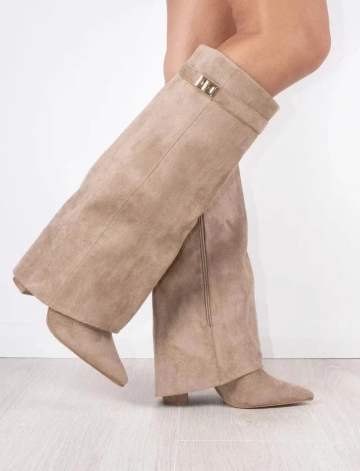 NordVintage Suede Beige Boots