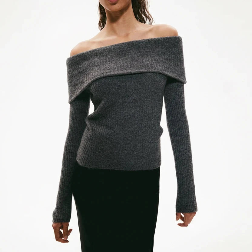 OFF-THE SHOULDER SWEATER
