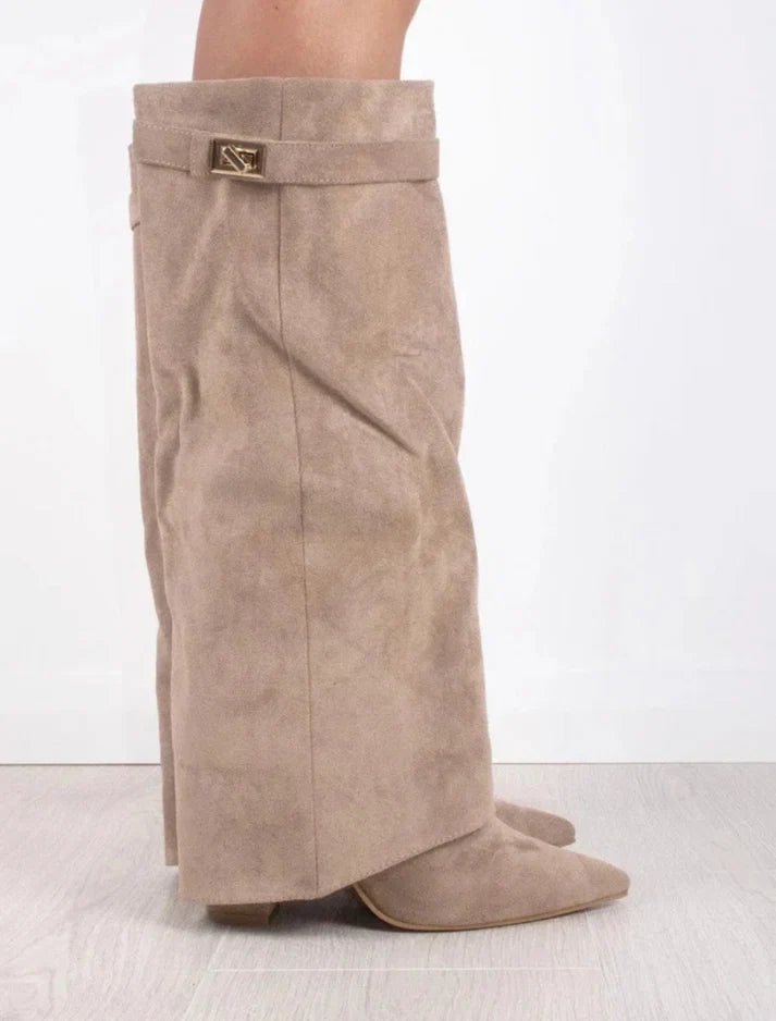 NordVintage Suede Beige Boots