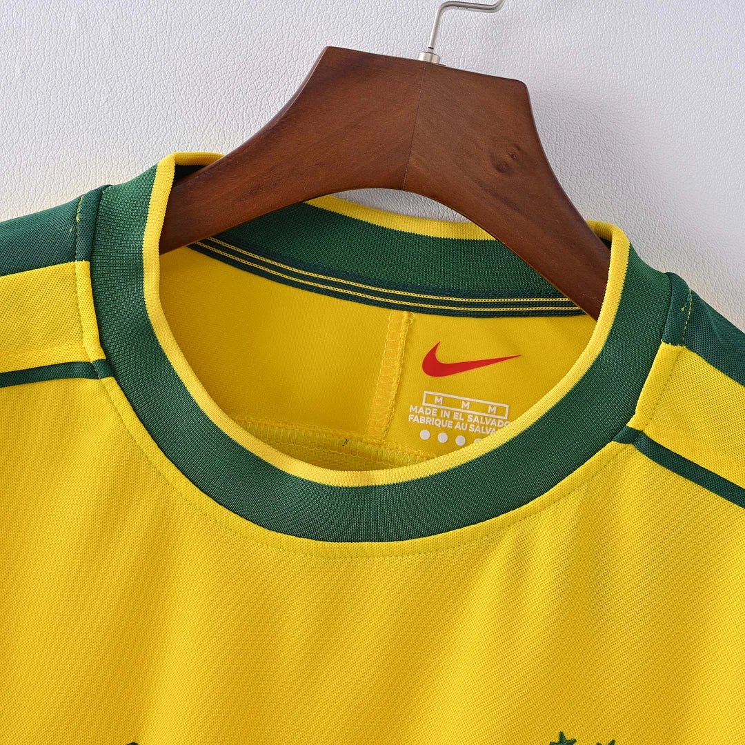 1998 Retro Brasil Heimtrikot Langarm