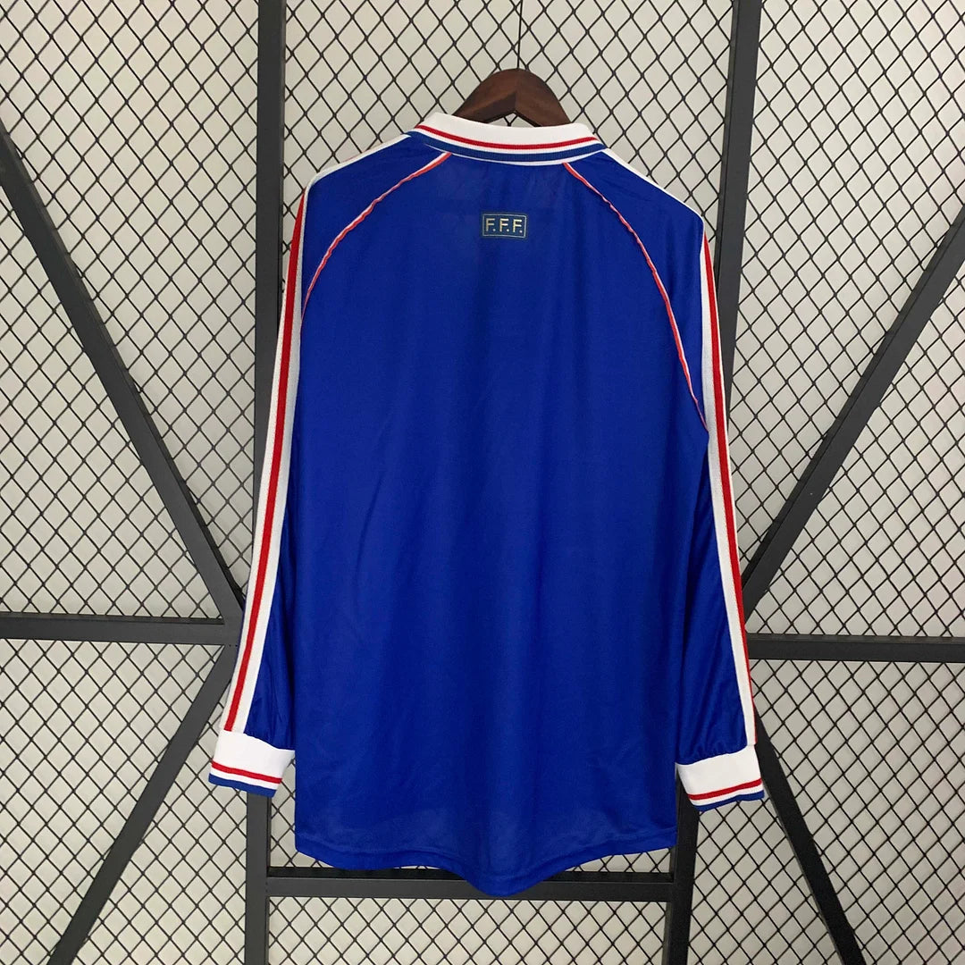 1998 Retro France Home Jersey Long Sleeve