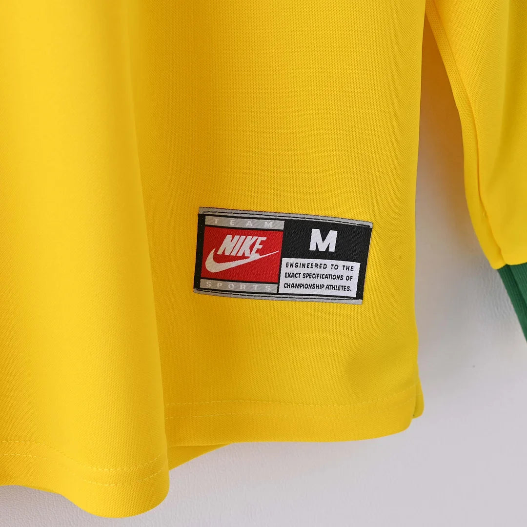 1998 Retro Brasil Heimtrikot Langarm