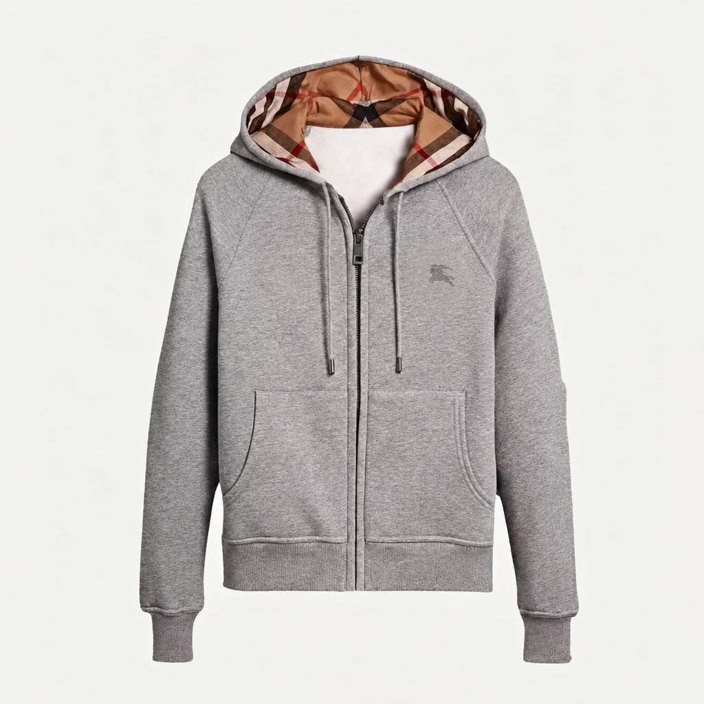 Checked BB Zip Hoodie