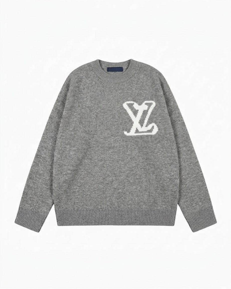 Detailed LV Knit Sweater