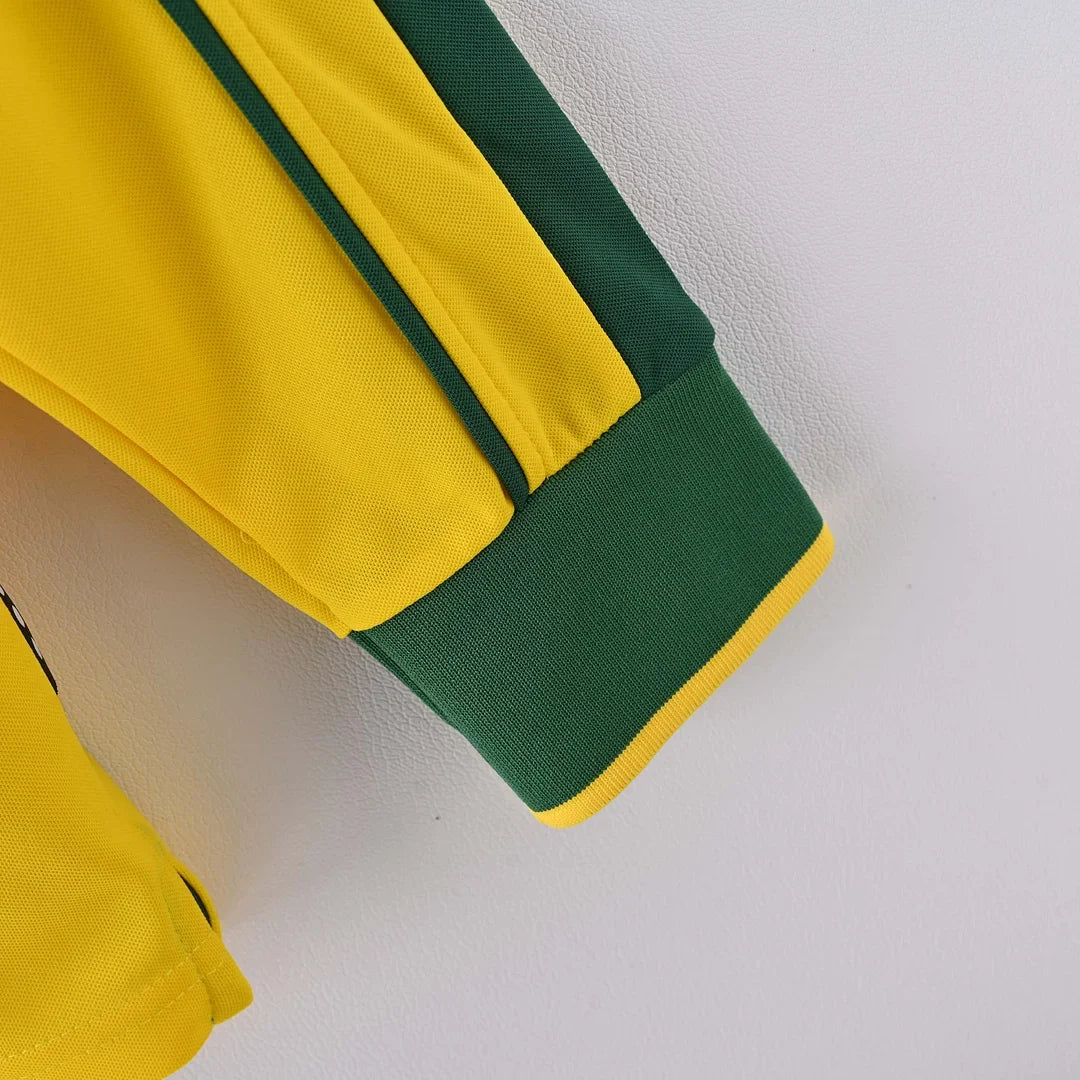 1998 Retro Brasil Heimtrikot Langarm