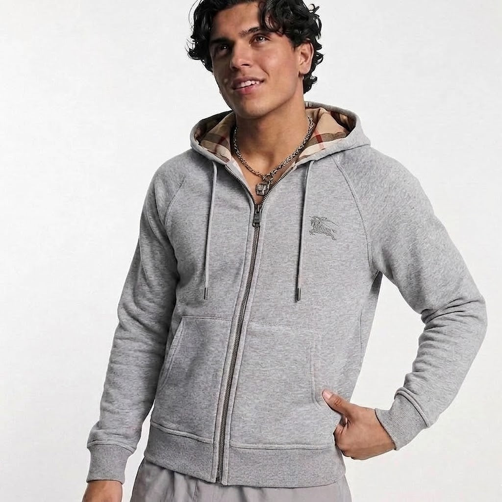 Checked BB Zip Hoodie