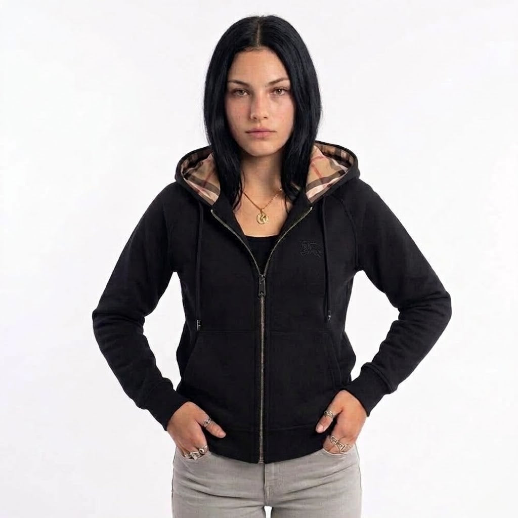 Checked BB Zip Hoodie