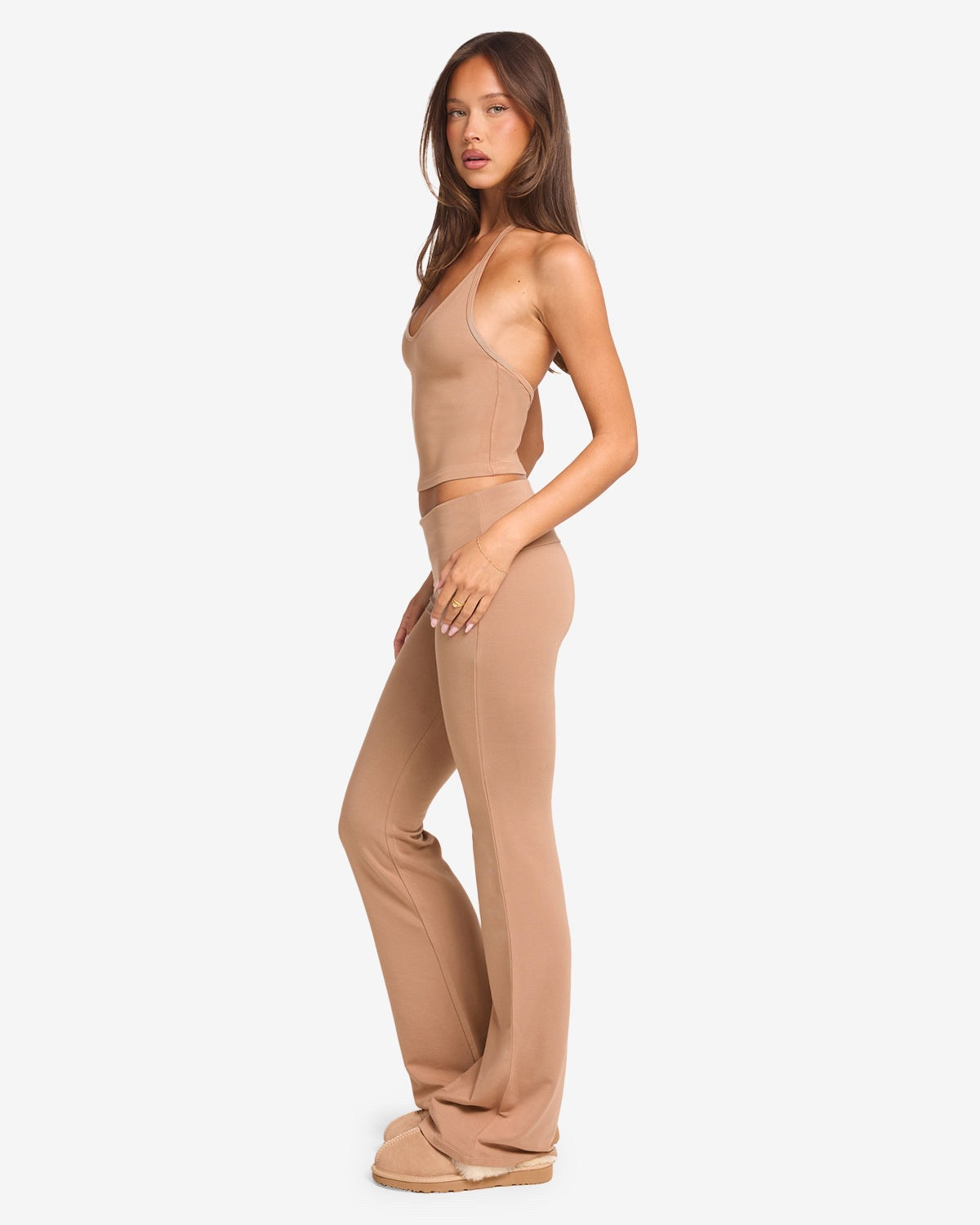 Low-Rise Turn-Up Flared Jogger SET