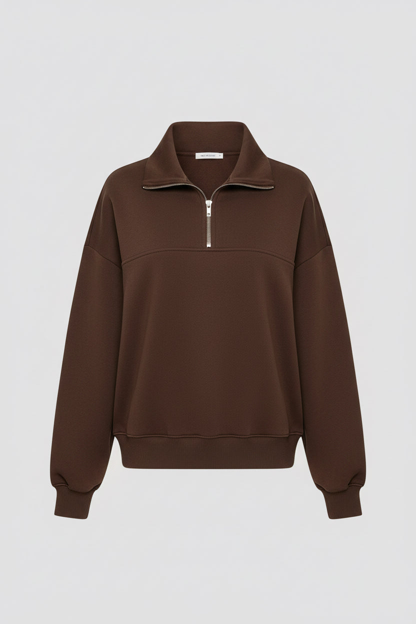 HALFMOON ZIP SWEATER