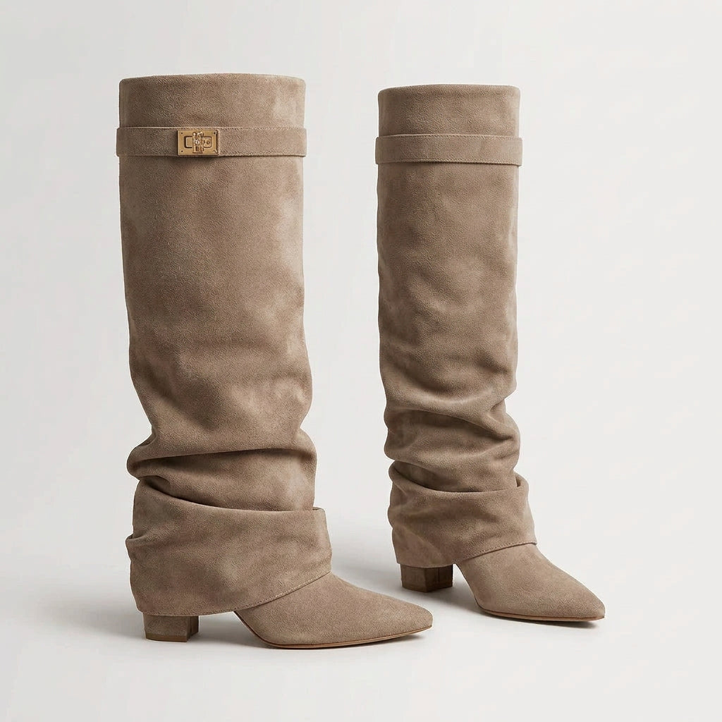 NordVintage Suede Beige Boots
